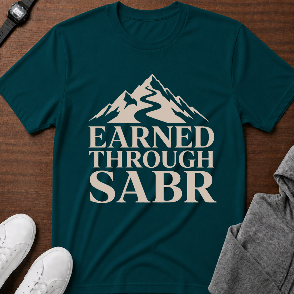 Earned Through Sabr Mountain Tee