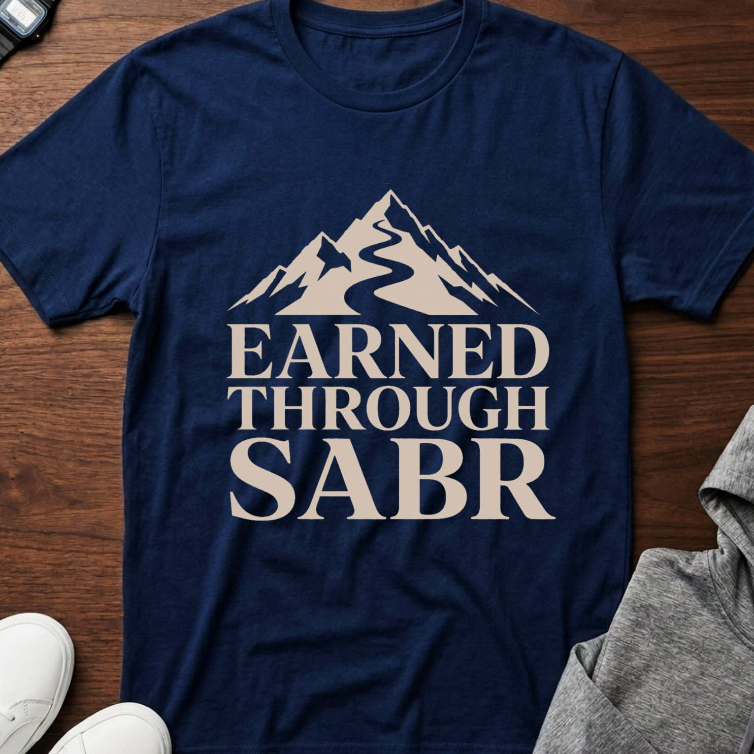 Earned Through Sabr Mountain Tee