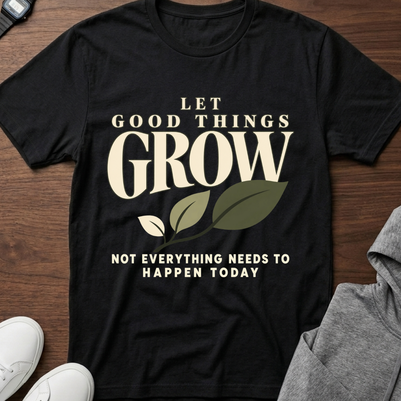 Let Good Things Grow Tee — Inspirational Garden Quote T-Shirt