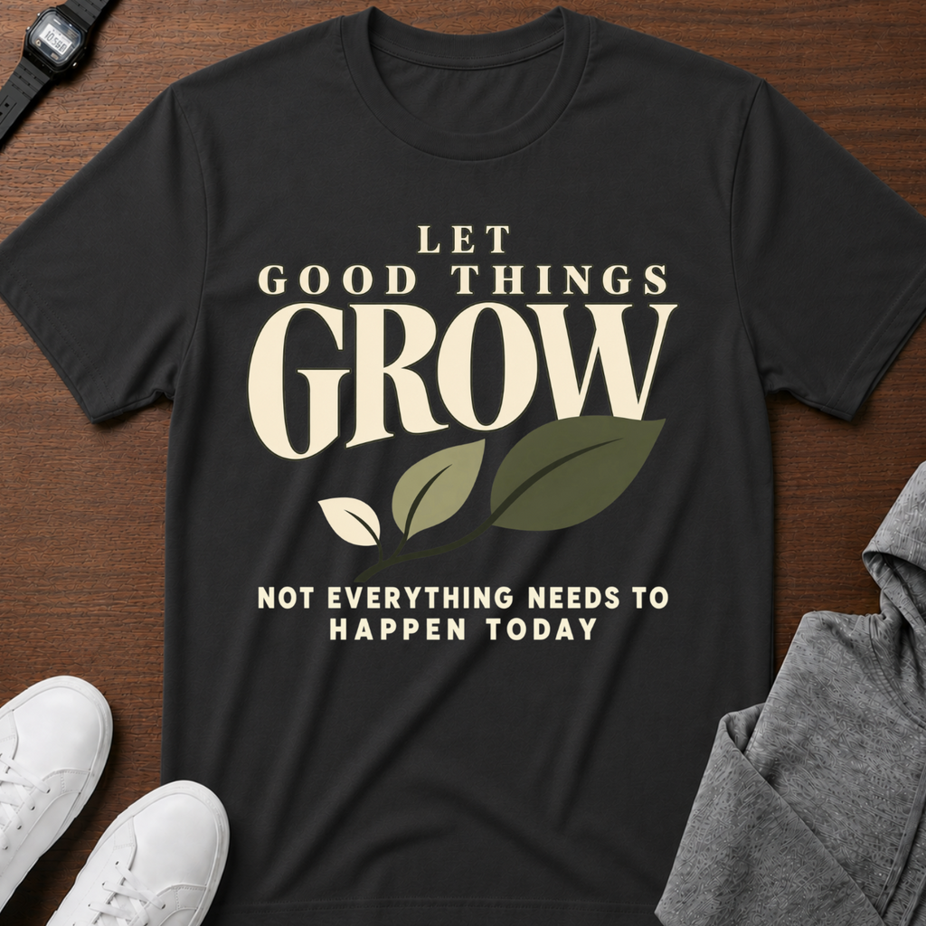 Let Good Things Grow Tee — Inspirational Garden Quote T-Shirt