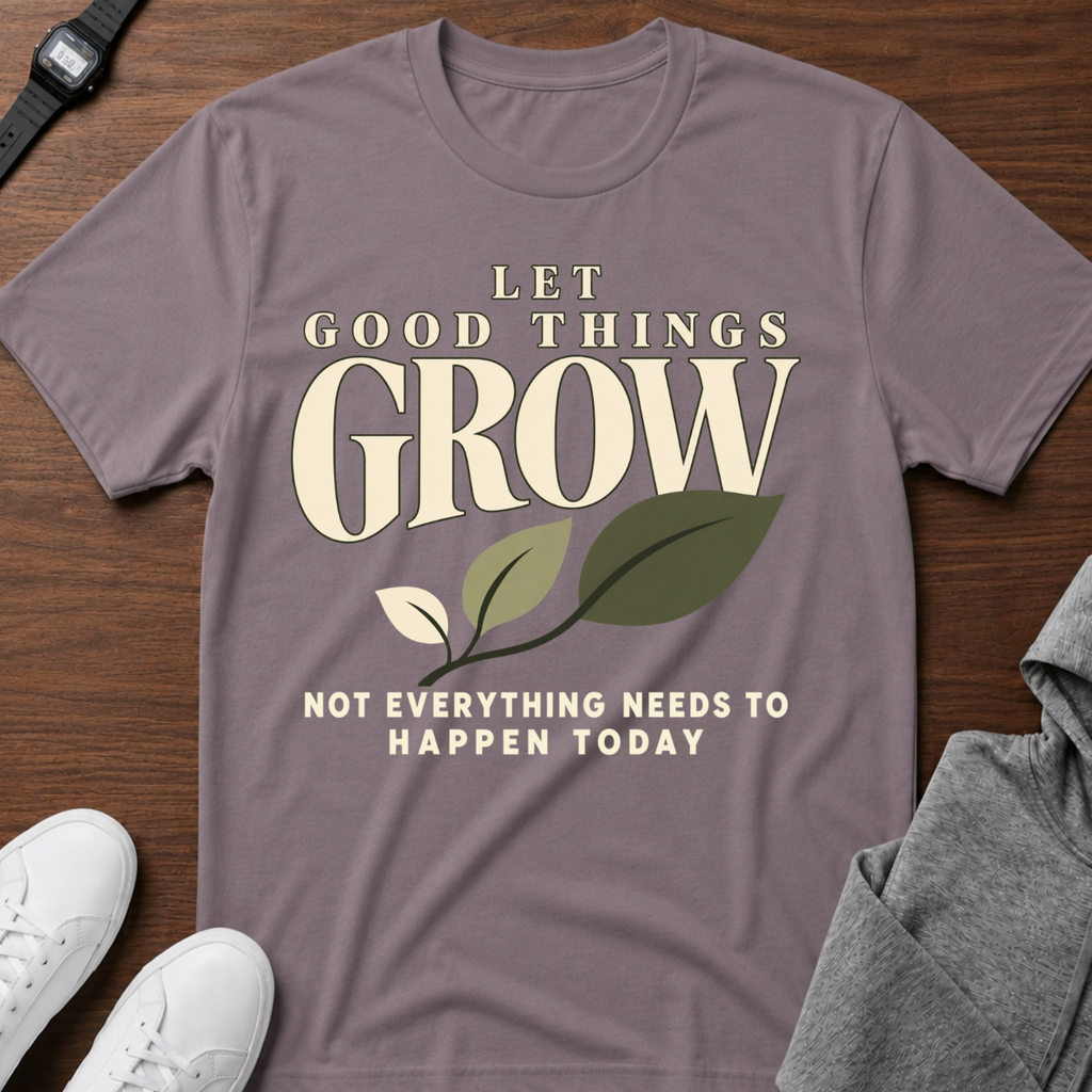 Let Good Things Grow Tee — Inspirational Garden Quote T-Shirt