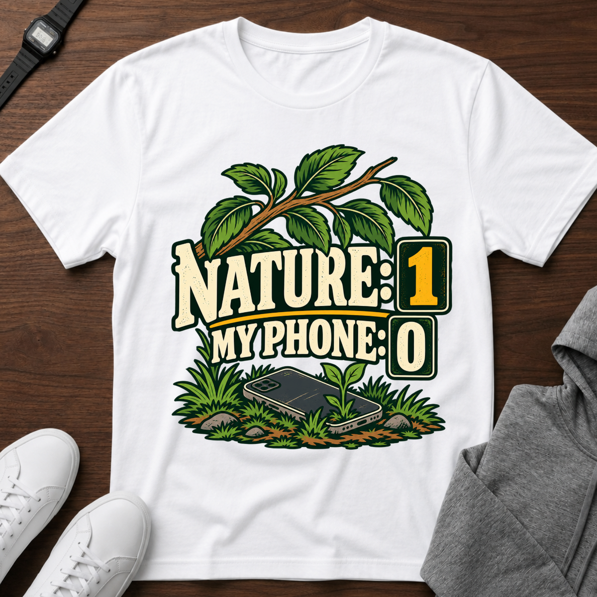 Nature 1 My Phone 0 T‑Shirt