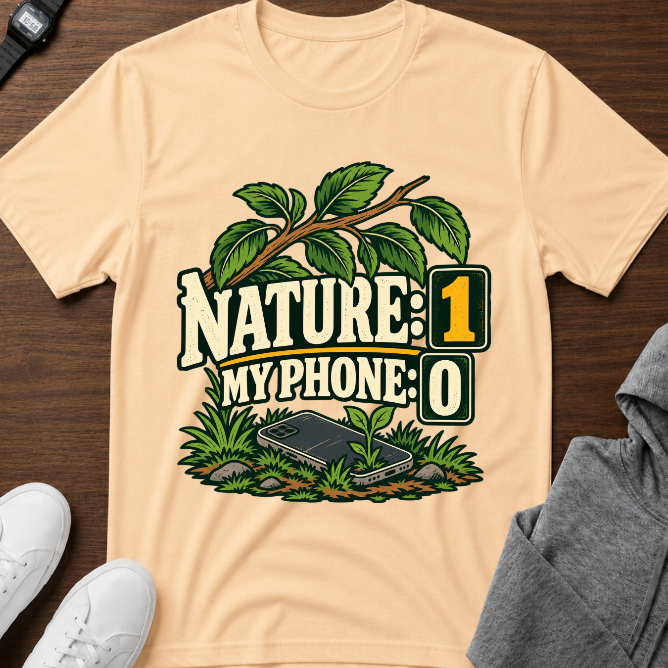 Nature 1 My Phone 0 T‑Shirt