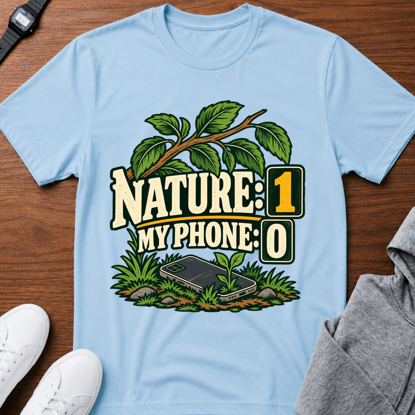 Nature 1 My Phone 0 T‑Shirt