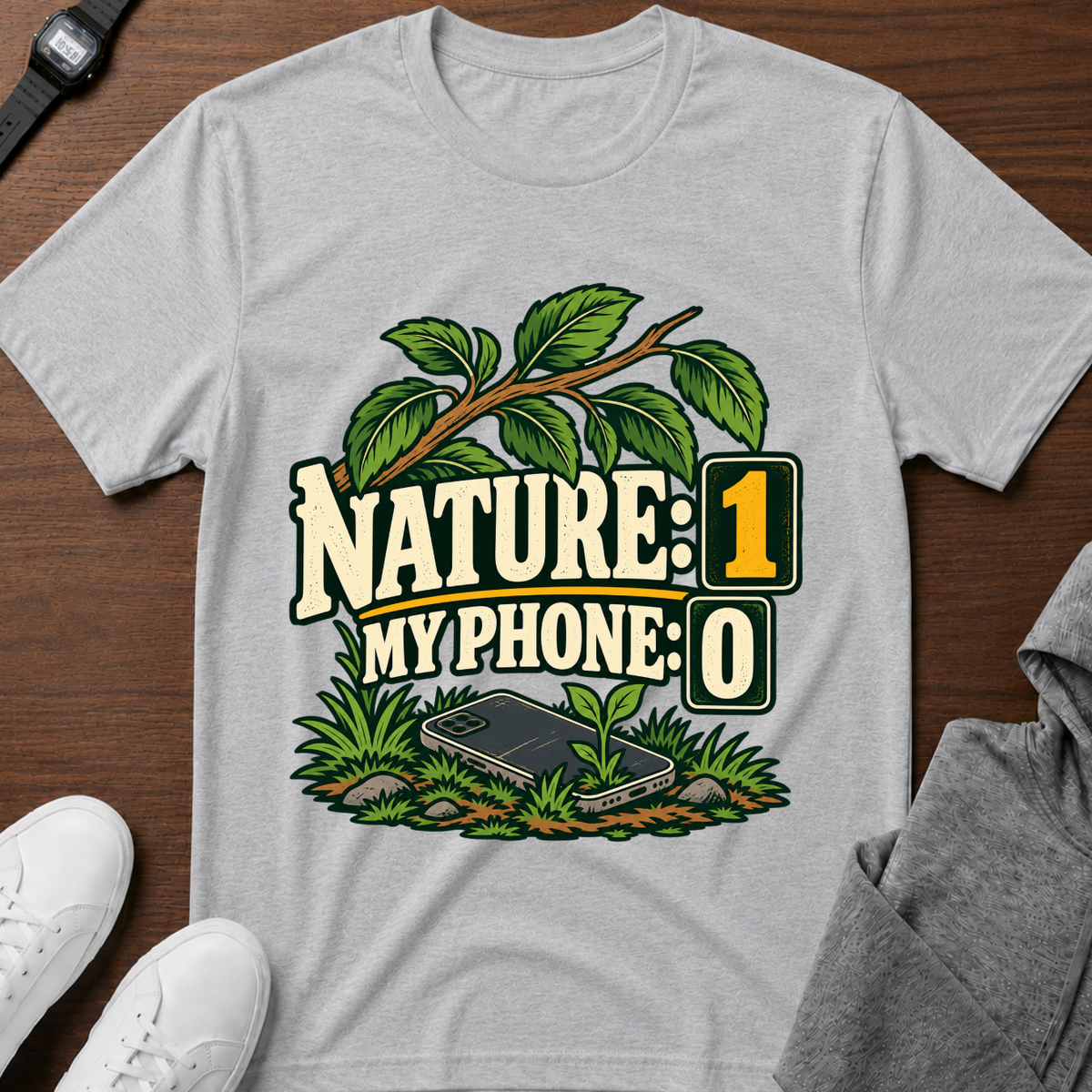 Nature 1 My Phone 0 T‑Shirt