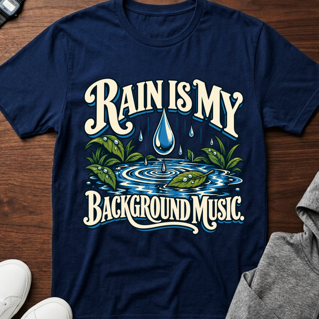 Rain Is My Background Music T-Shirt