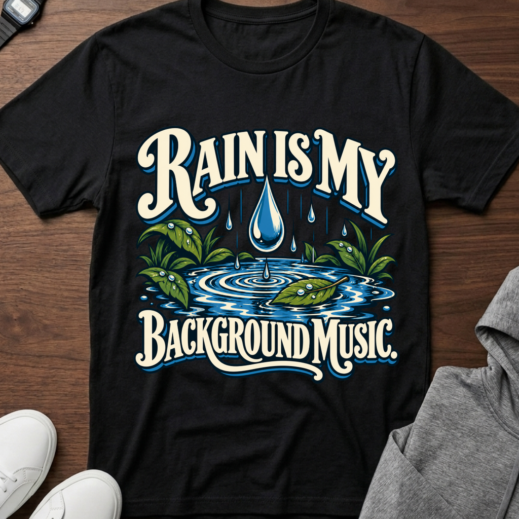 Rain Is My Background Music T-Shirt