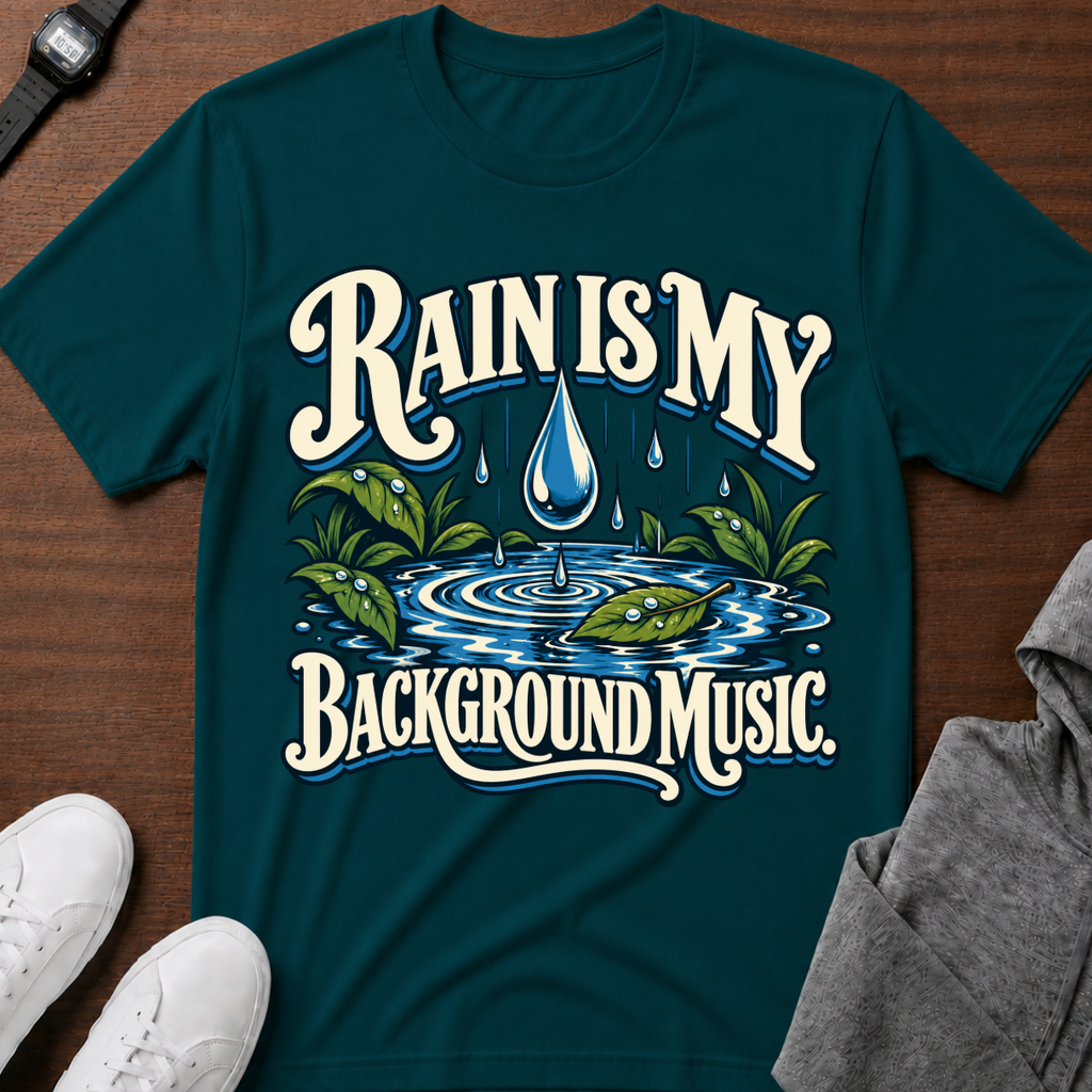 Rain Is My Background Music T-Shirt