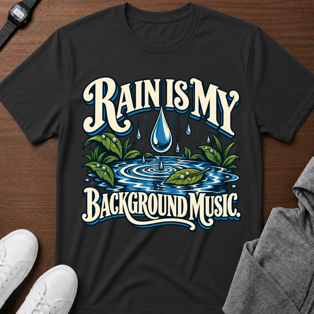 Rain Is My Background Music T-Shirt