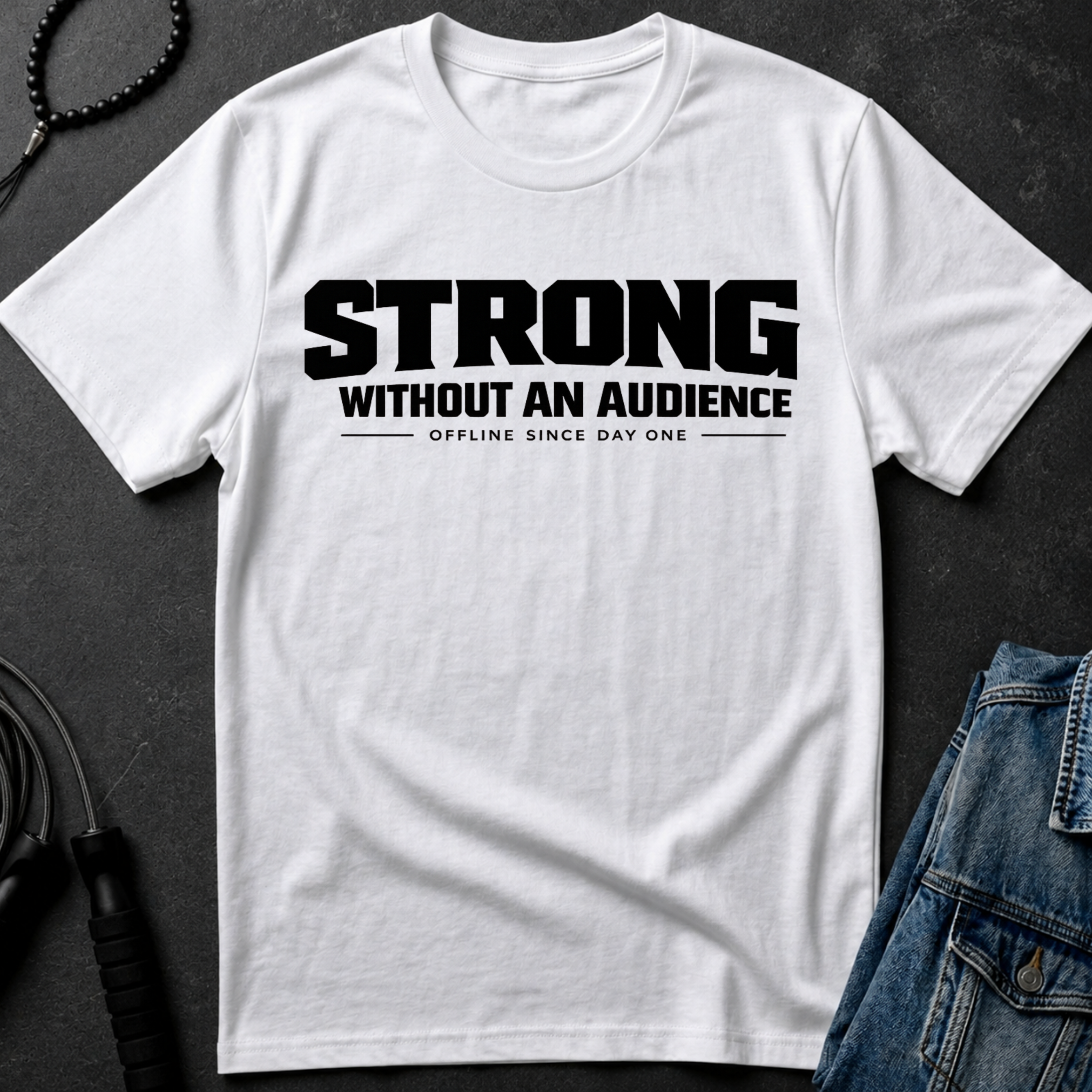 strong without an audience