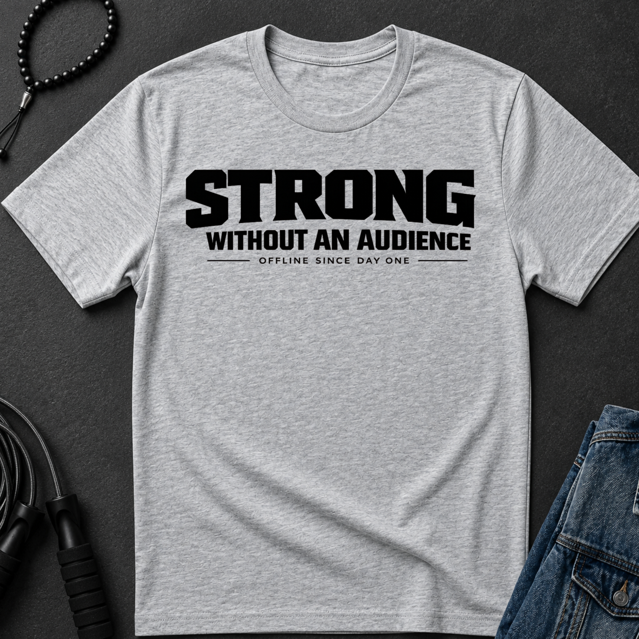 strong without an audience